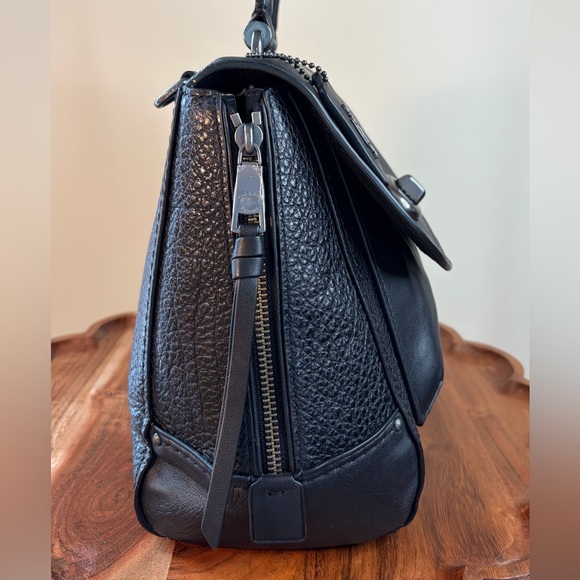 Coach Faye Black Leather Convertible Backpack Crossbody Satchel F30525 Like New - Picture 11 of 17